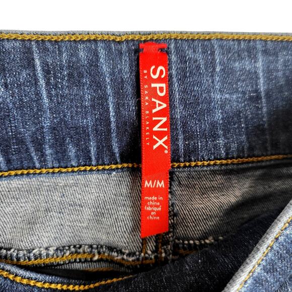Spanx Size Medium Distressed High Waist Ankle Denim Leggings Minimalist #615 - Picture 4 of 8